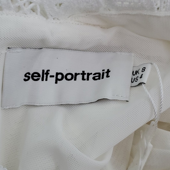 Self-Portrait Lace Panel Mini Dress US size 4 - Picture 6 of 8